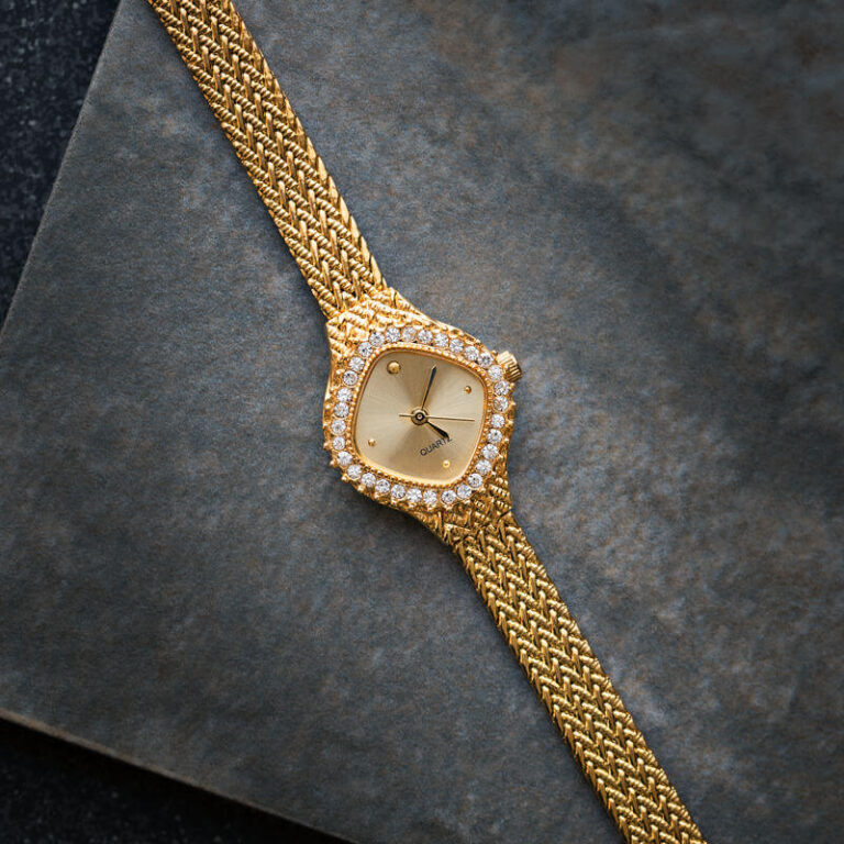 Jewellery Photography Sample Image - Close up of watch on tile background